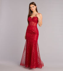 Sandy Glitter Corset Ball Gown