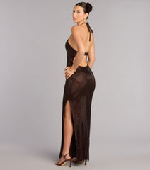 Jessie Fishnet Rhinestone Mermaid Formal Dress