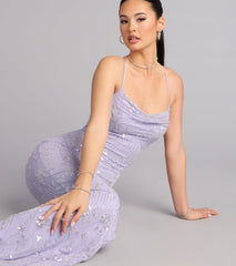 Sera Formal Sequin Beaded Mermaid Dress