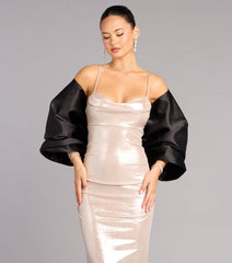 Bow Steals the Show Satin Wrap Shawl