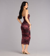 Just Enough Drama Tube Midi Dress