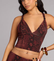 Sleek Moves Snake Print Tank Top