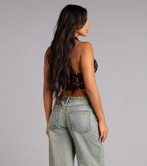 Dazzle Mode Halter Crop Top
