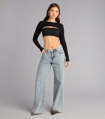 Level Up Ribbed Knit Long Sleeve Topper