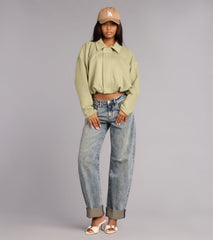City Crush Faux Suede Bomber Jacket