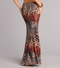 Untamed Vibes Animal Print Maxi Skirt