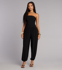 Low Effort Luxe Strapless Jumpsuit