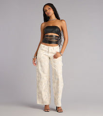 Off Duty Intent Camouflage Straight Leg Jeans