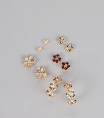 Floral Mix Five Pack Earrings