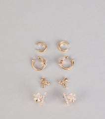 Pretty Extras Three-Pack Earring Set