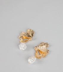 Petal Perfect Faux Pearl Charm Earrings