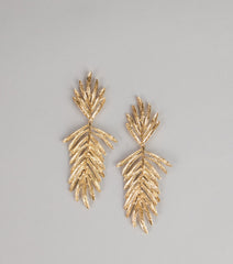 Golden Hour Drama Leaf Earrings