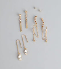 Mix It Up Mood Rhinestone Earrings Set