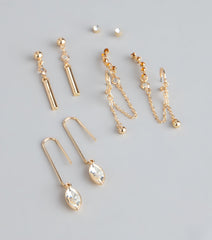 Mix It Up Mood Rhinestone Earrings Set