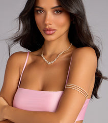 Spiral Shine Rhinestone Arm Cuff