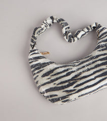 Lowkey Bold Zebra Sequin Shoulder Bag