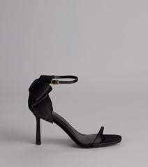 Sweet Finish Satin Bow Heels
