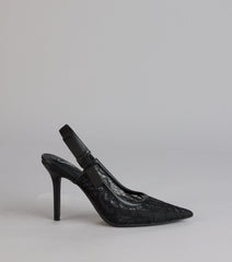 Delicate Drama Stiletto Slingback Pumps