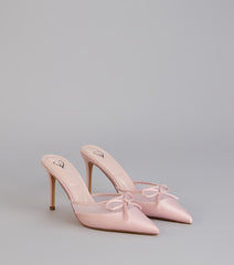 Dressed Up Satin Bow Heels