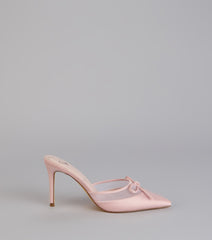 Dressed Up Satin Bow Heels