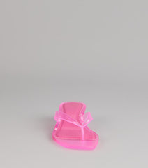 Clear Choice Jelly Thong Kitten Heels