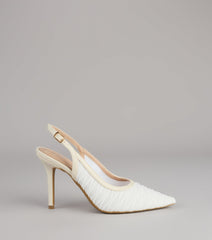 Sheer Chic Tulle Sling-Back Pumps