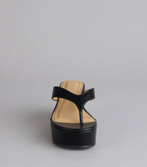 Elevated Thong Platform Wedge Sandals