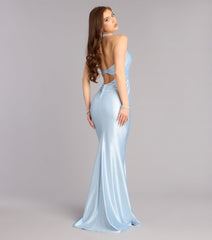 Maisie Glitter Satin A-Line Formal Dress