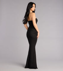 Darcy Glitter Strapless Mermaid Formal Dress