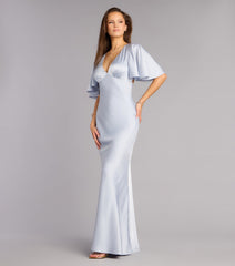 Viana Satin Open Back Formal Dress