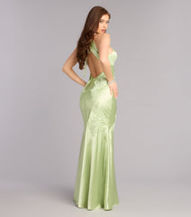 Rachel Satin Open Back Formal Dress
