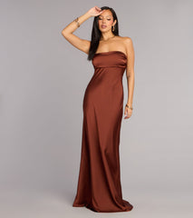 Brienna Satin Tie A-Line Formal Dress