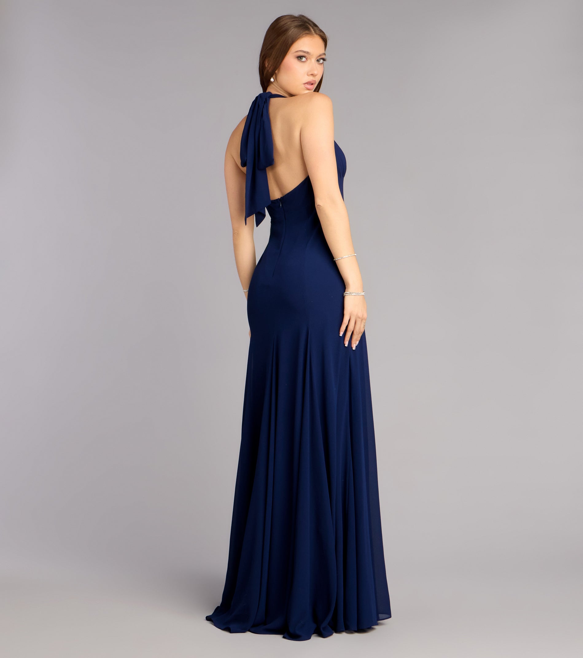 Julianna Chiffon Halter A-Line Formal Dress
