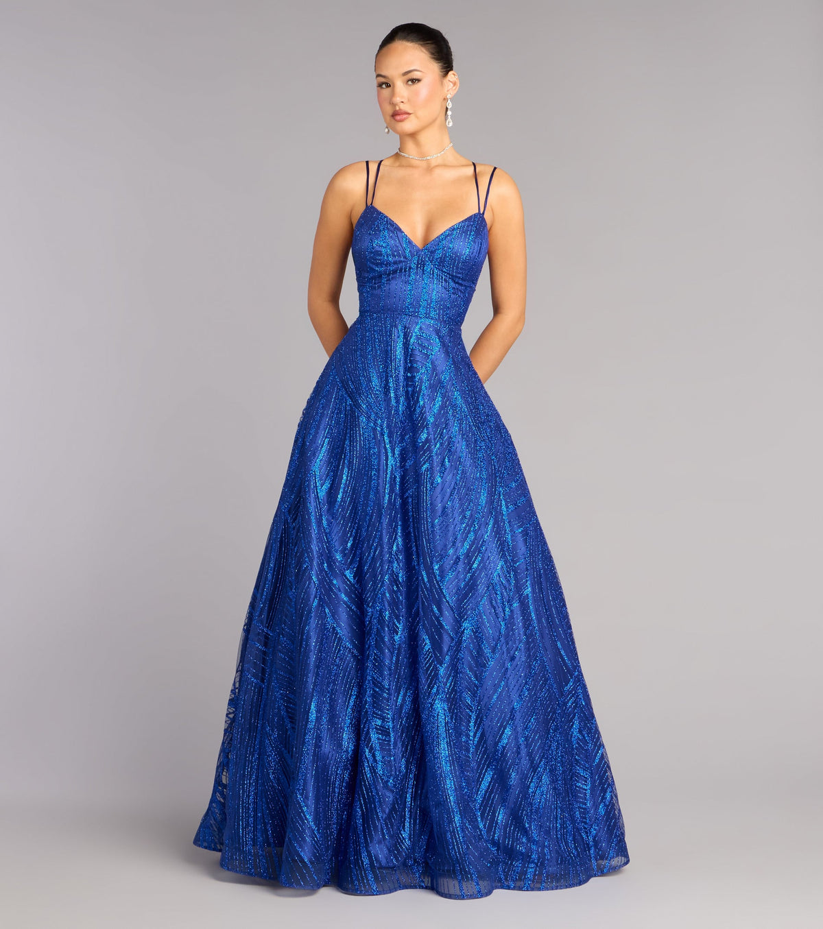 Soraya Glitter A-Line Formal Dress