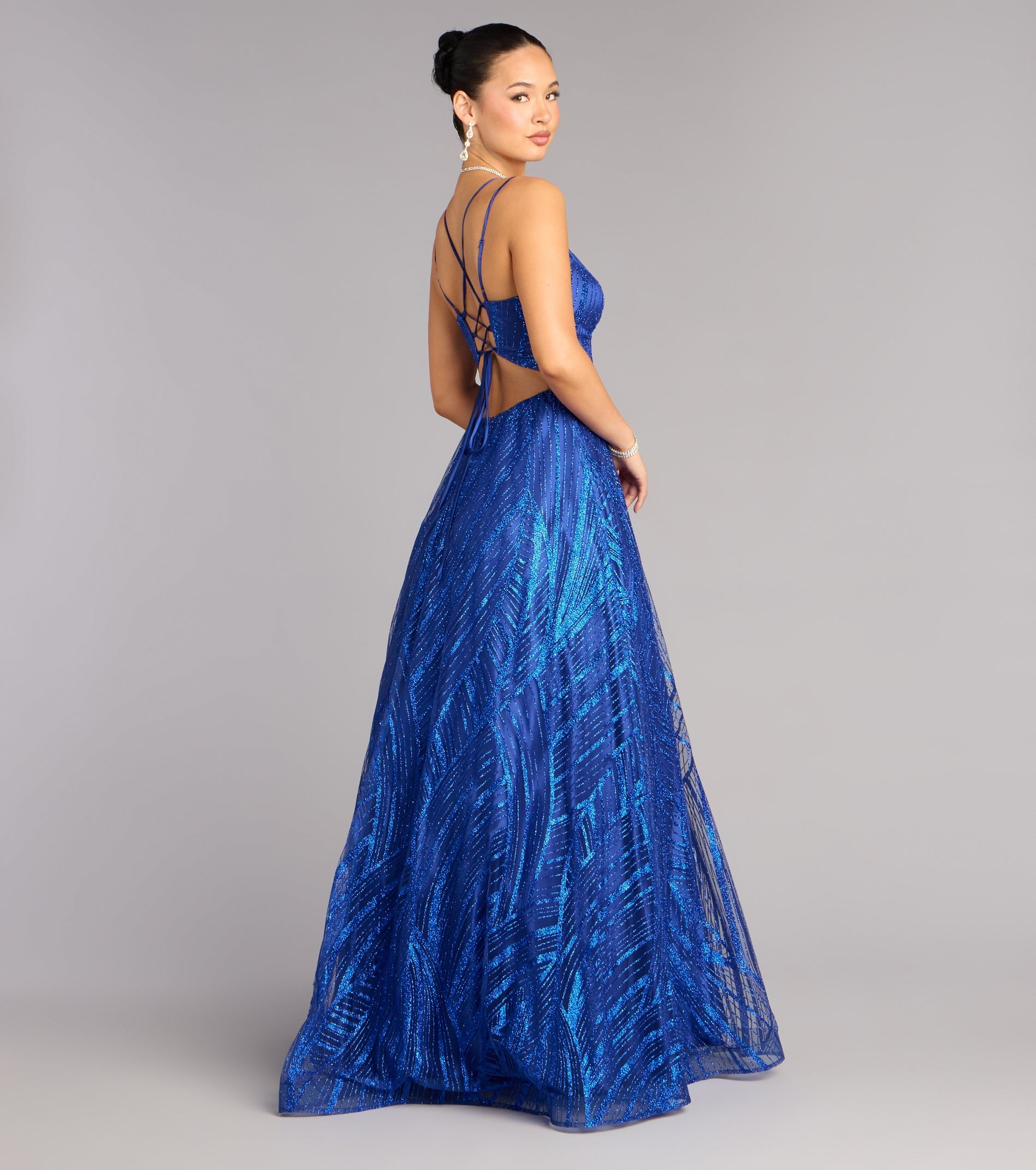 Soraya Glitter A-Line Formal Dress