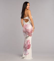Kiki Floral Sequin Formal Dress