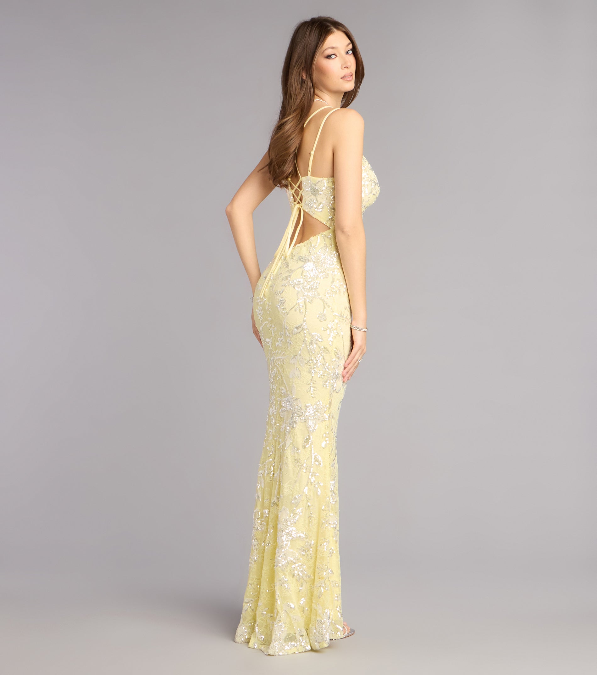 Irie Sequin Lace Mermaid Formal Dress