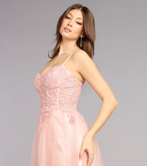 Lexi Glitter Corset A-Line Ball Gown