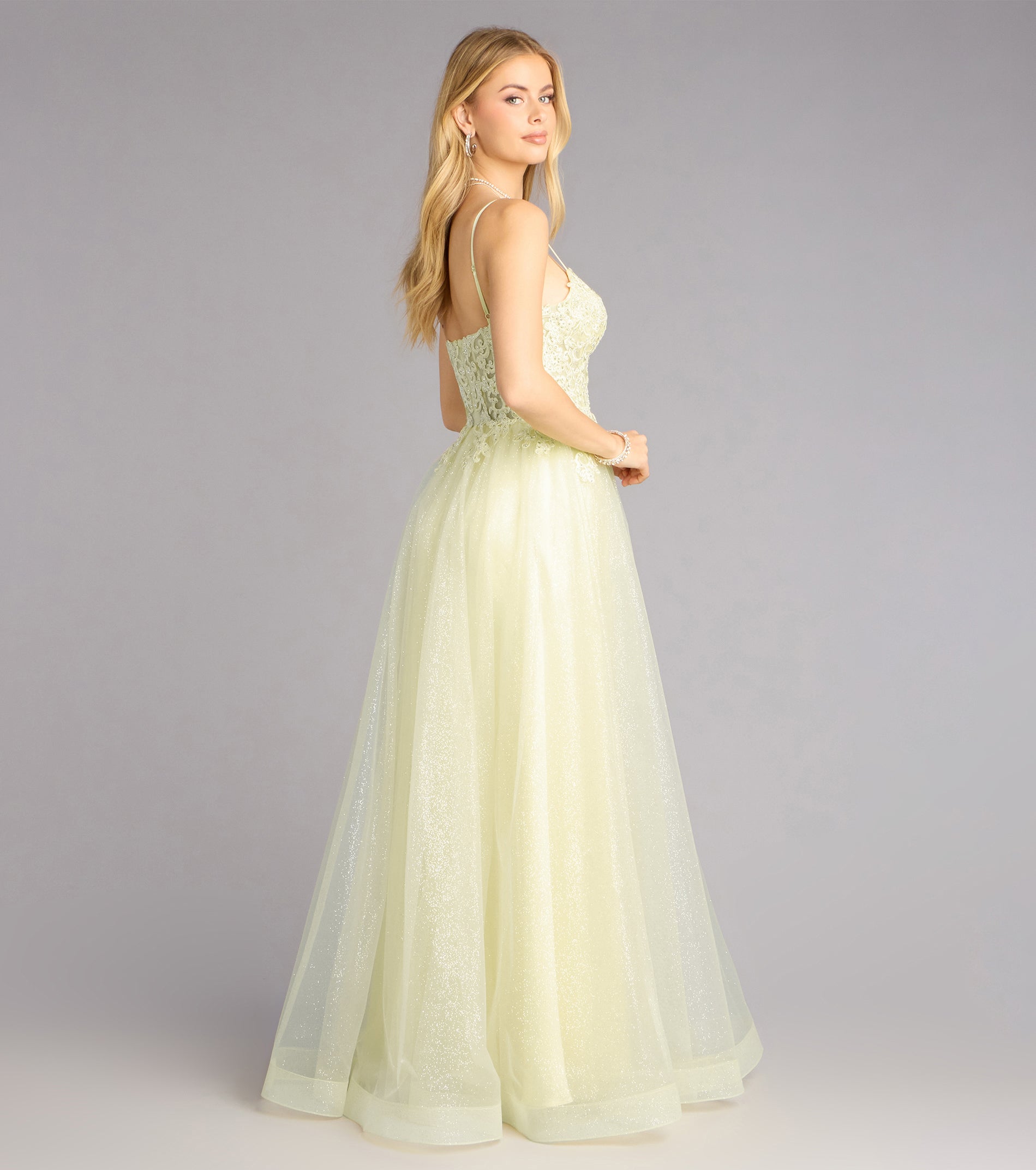 Lexi Glitter Corset A-Line Ball Gown