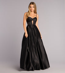 Gracelyn Satin Corset A-Line Gown