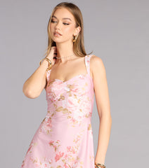 Effortlessly Flirty Floral A-Line Mini Dress