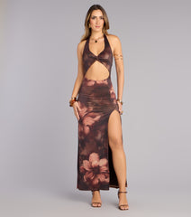 Unforgettable In Floral Cutout Maxi Dress