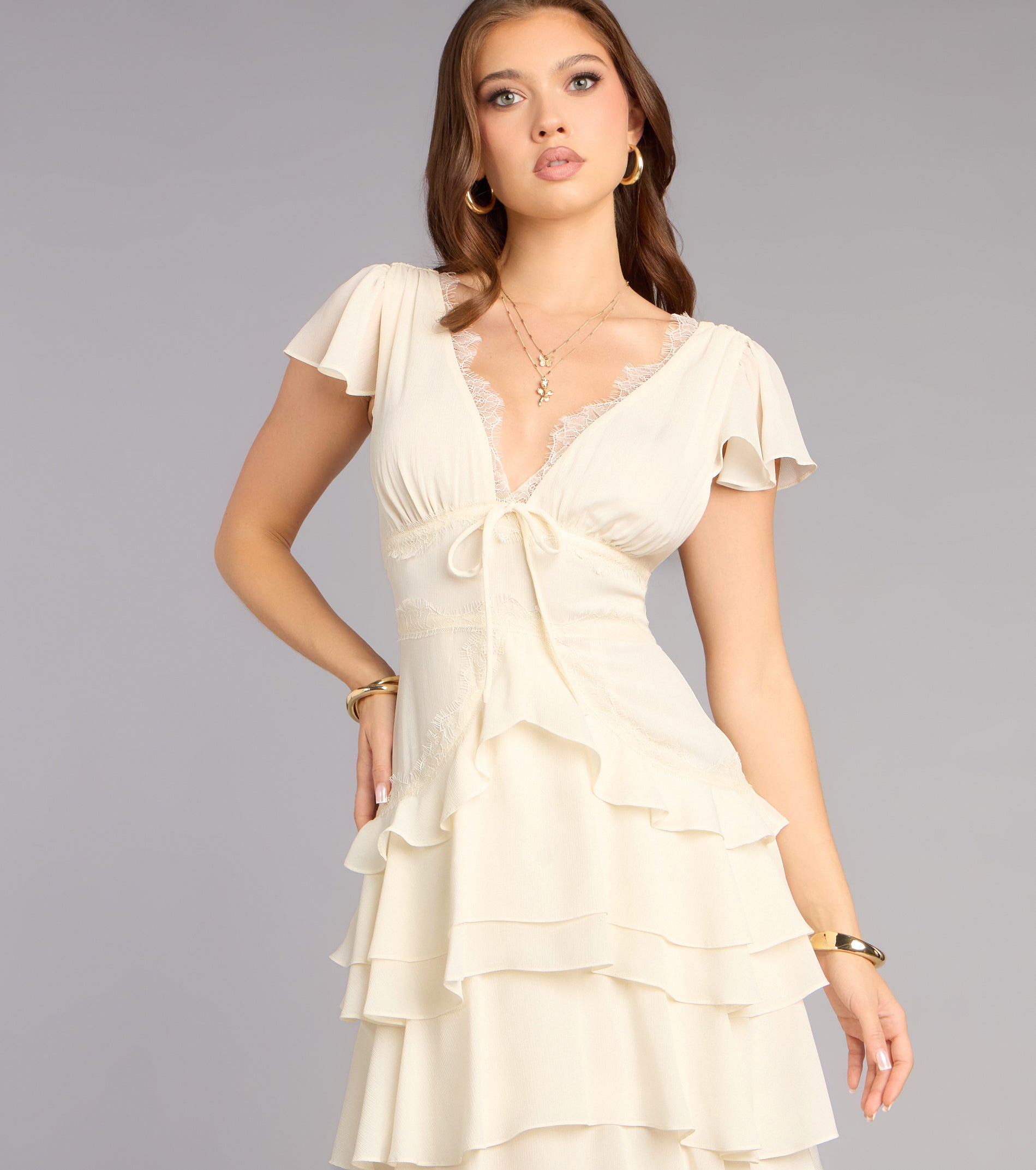 Softly Stolen Moments A-Line Midi Dress