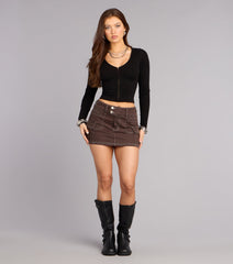 Second Look Obsession Long Sleeve Crop Top