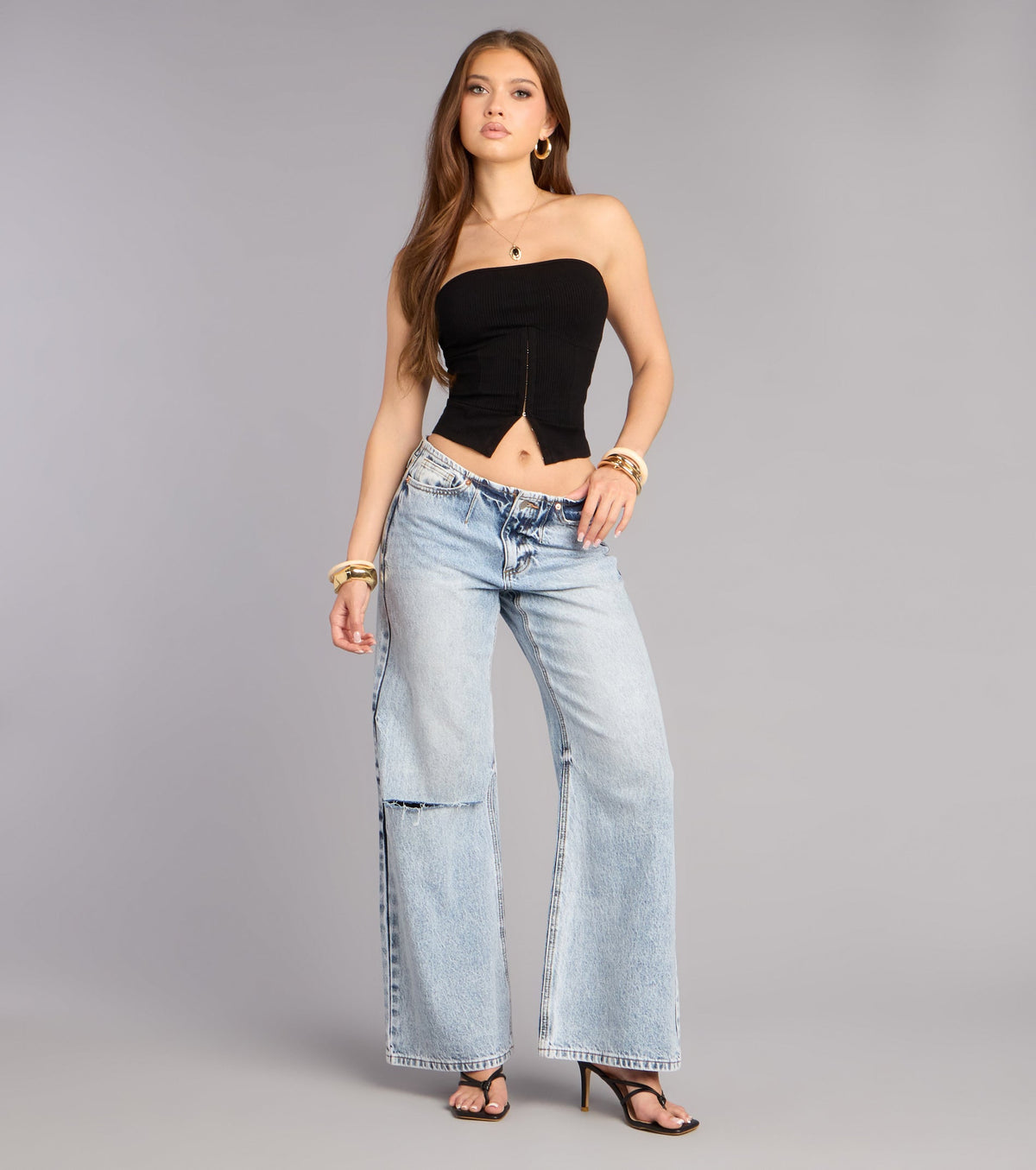 Keep It Bold Hook and Eye Tube Top