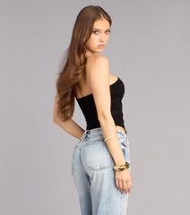 Keep It Bold Hook and Eye Tube Top