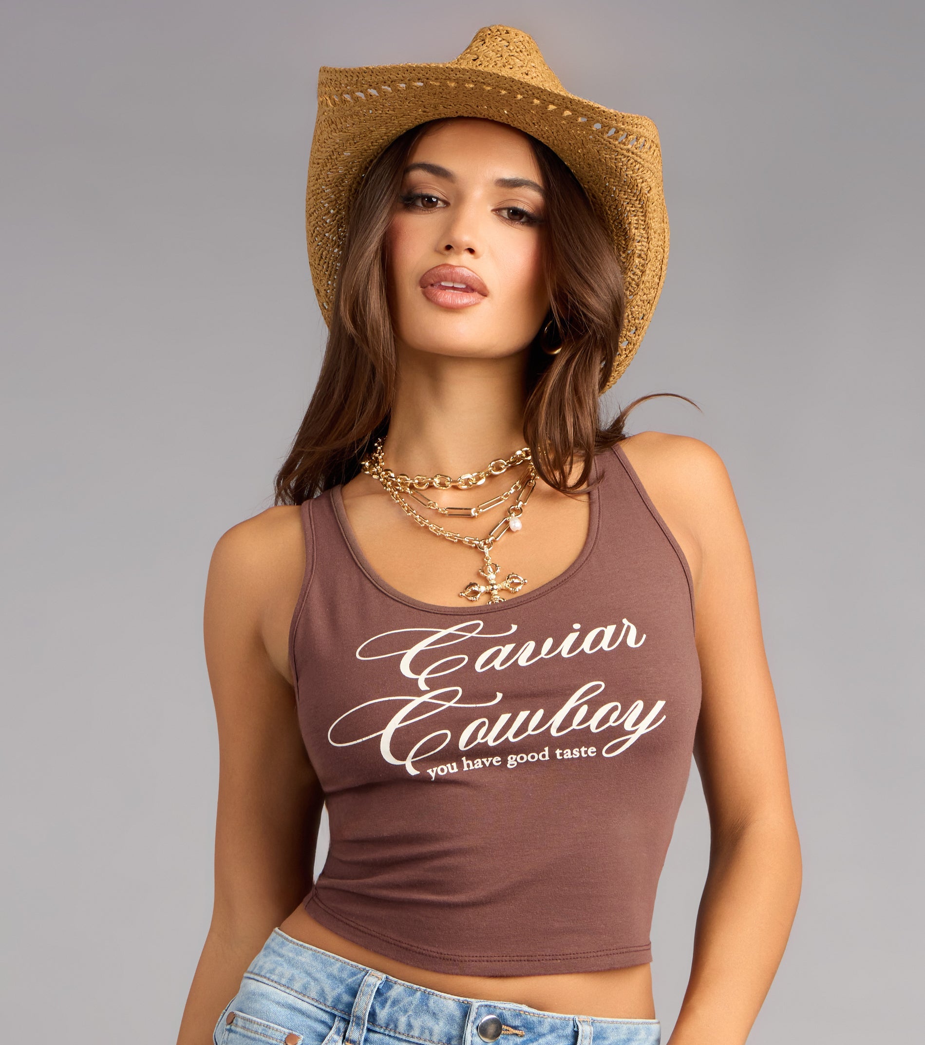 Caviar Cowboy Graphic Tank Top