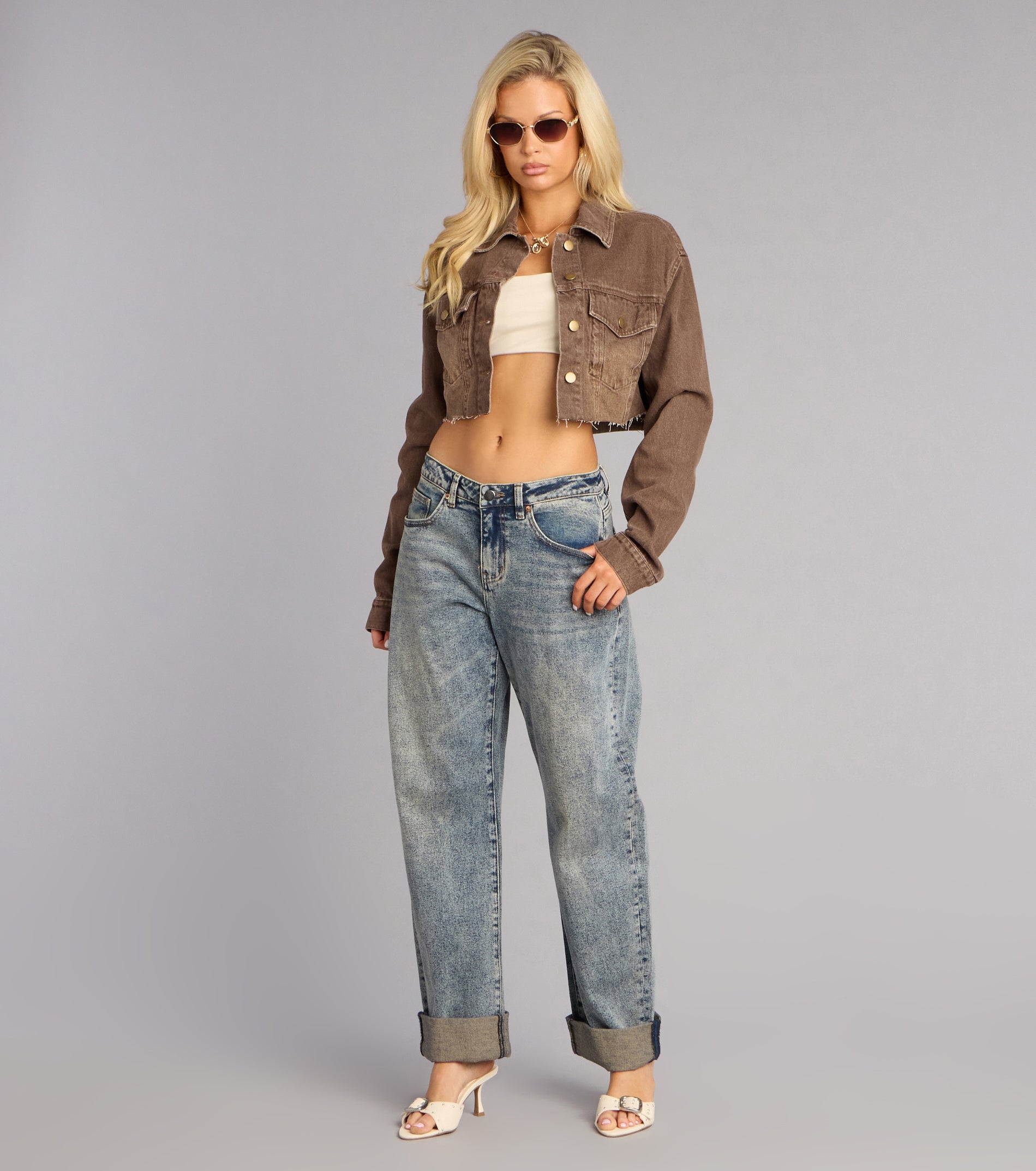 Off Duty Crush Denim Crop Jacket