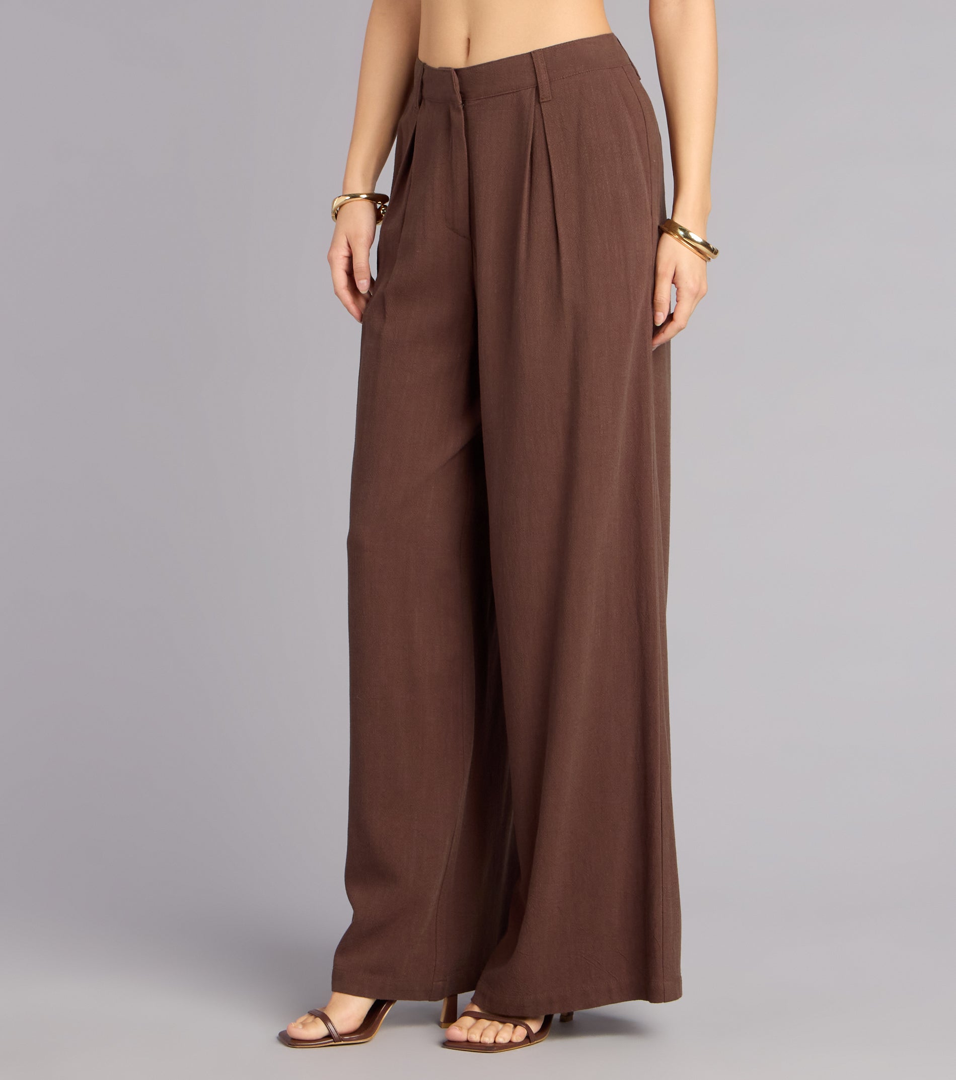 Effortless Look Linen-Blend Trouser Pants