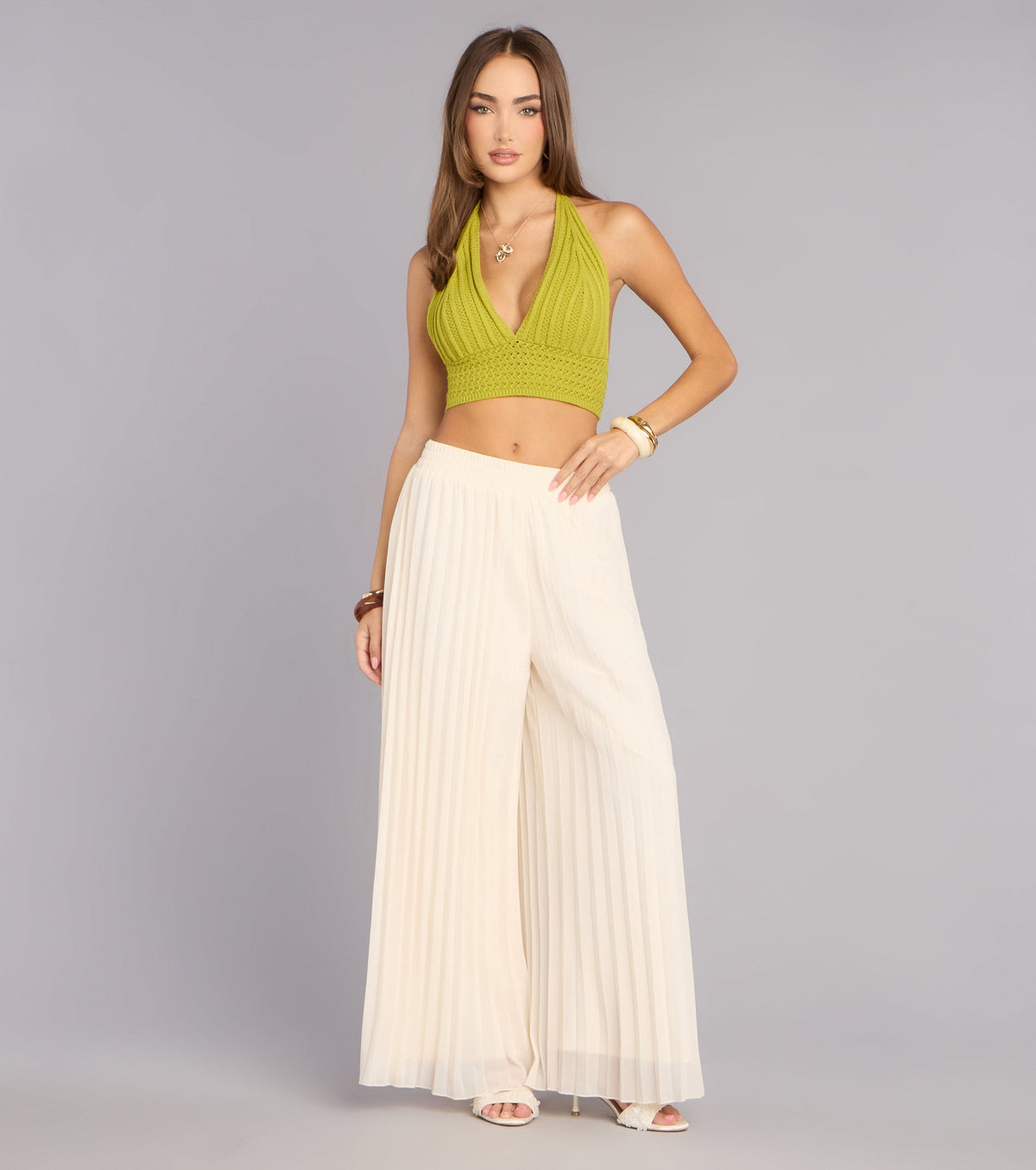 Floating Moment Pleated Palazzo Pants